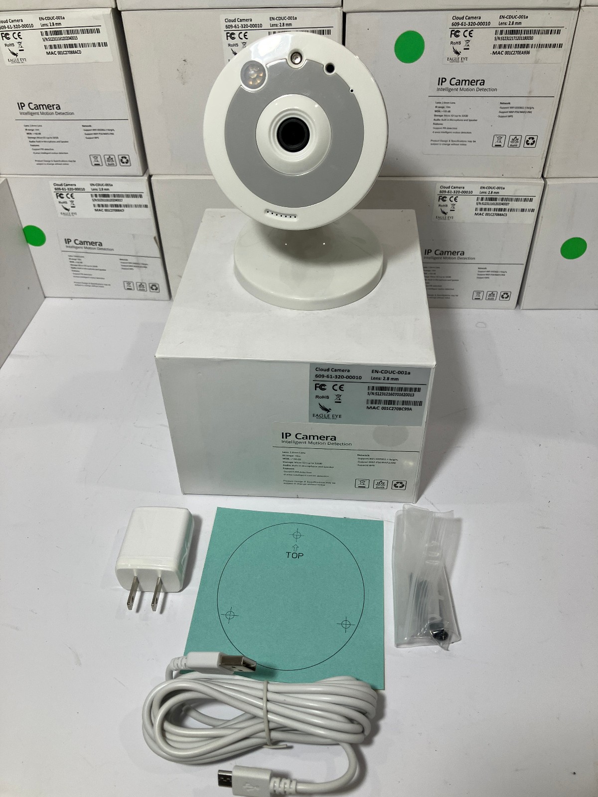 22 Lot 2GIG-CAM-100W Indoor HD 1.3 MP 1280×720 WiFi Ethernet IP PIR Camera NOB