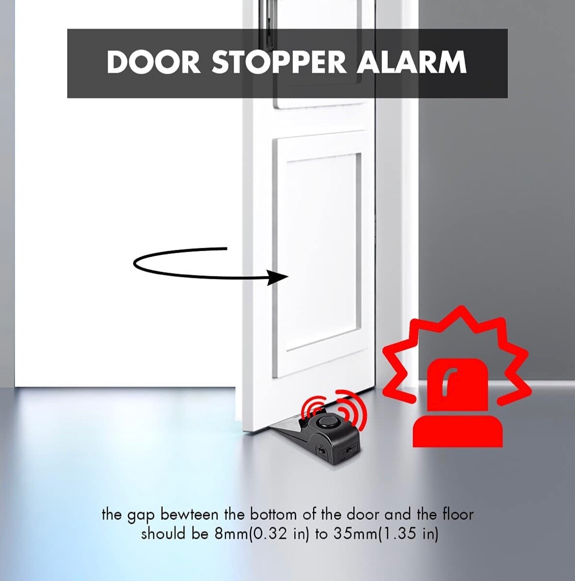 door stopper security alarm