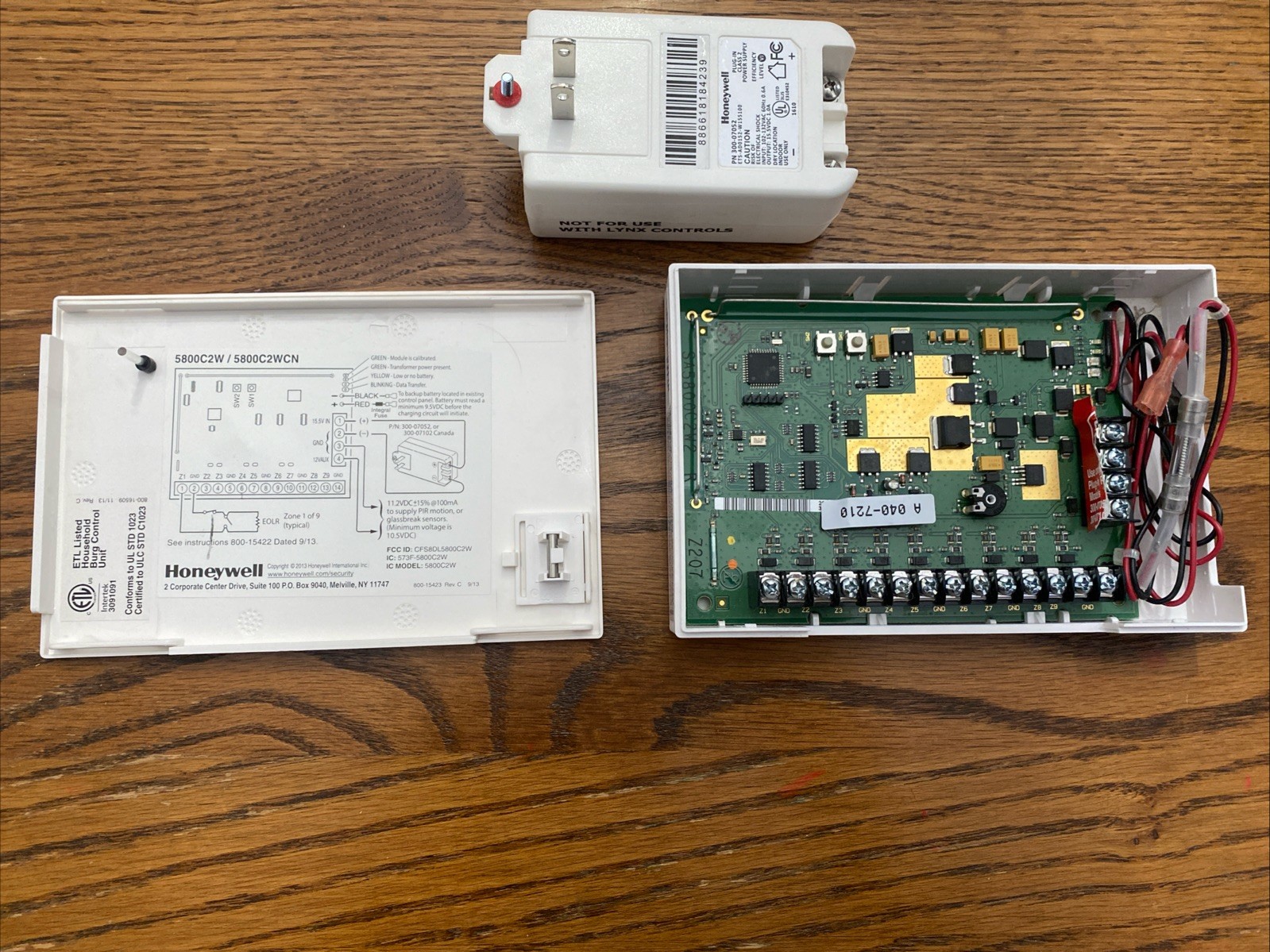 Honeywell 5800C2W Hardwired to 5800 Wireless Converter With Transformer