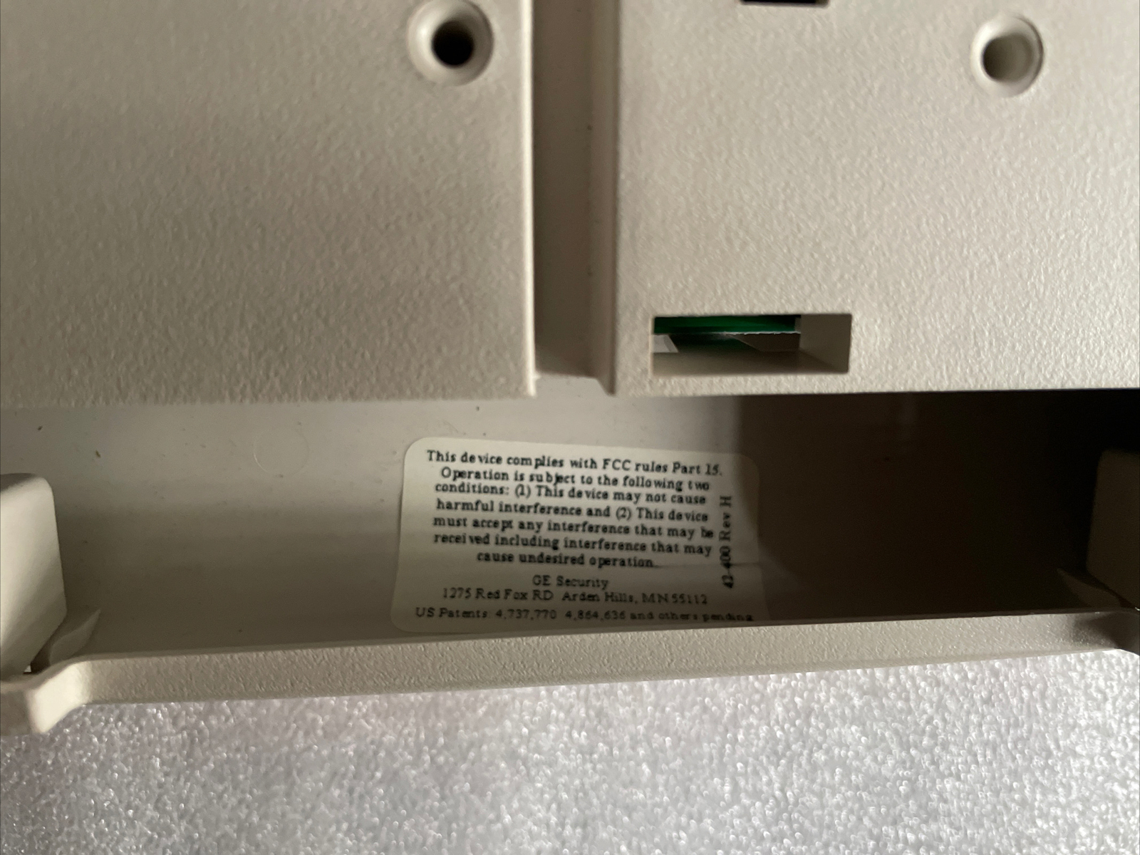 GE/INTERLOGIX SECURITY 42-400 Rev H