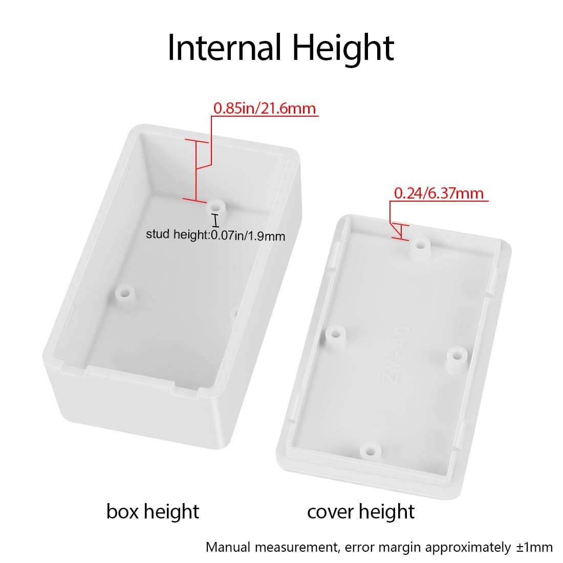 LeMotech Project Box 5 Pieces ABS Plastic 2.40″x 1.41″x 0.98″, 5 pieces