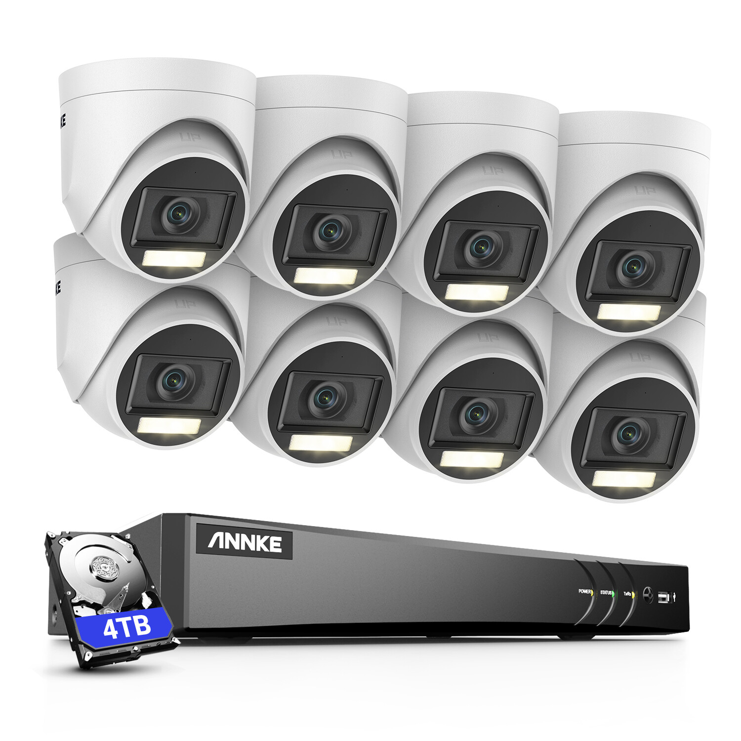 ANNKE 8CH DVR 5MP 4K Video CCTV Security Camera System AI Detection Color Night