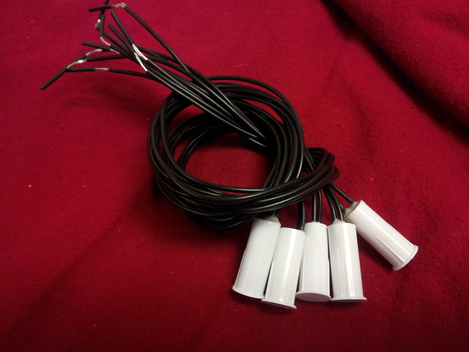 5 Recessed Door Window Reed Switch Sensor Contact Normally Open Loop Used w/LED