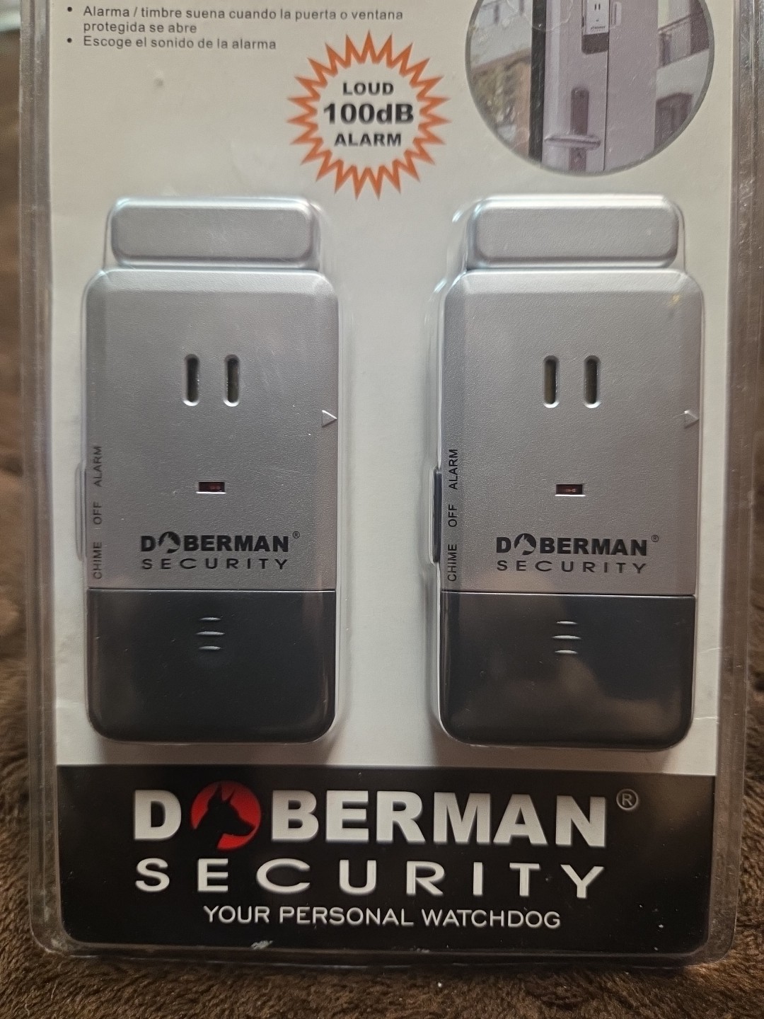 Doberman Security Window Door Alarm Kit Magnetically Triggered Alarm 2 Pack F-S