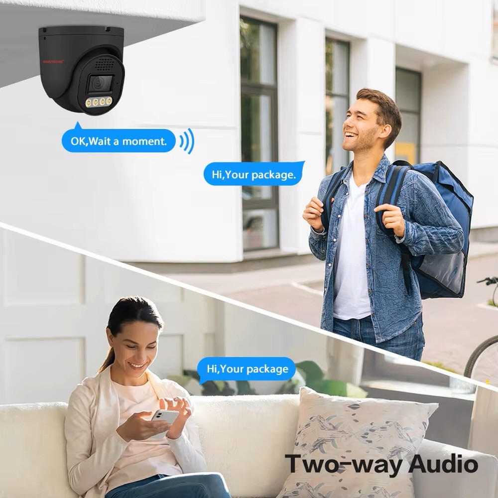 4K 4CH POE NVR 5MP POE Security Camera System Two Way Audio CCTV Outdoor 1TB
