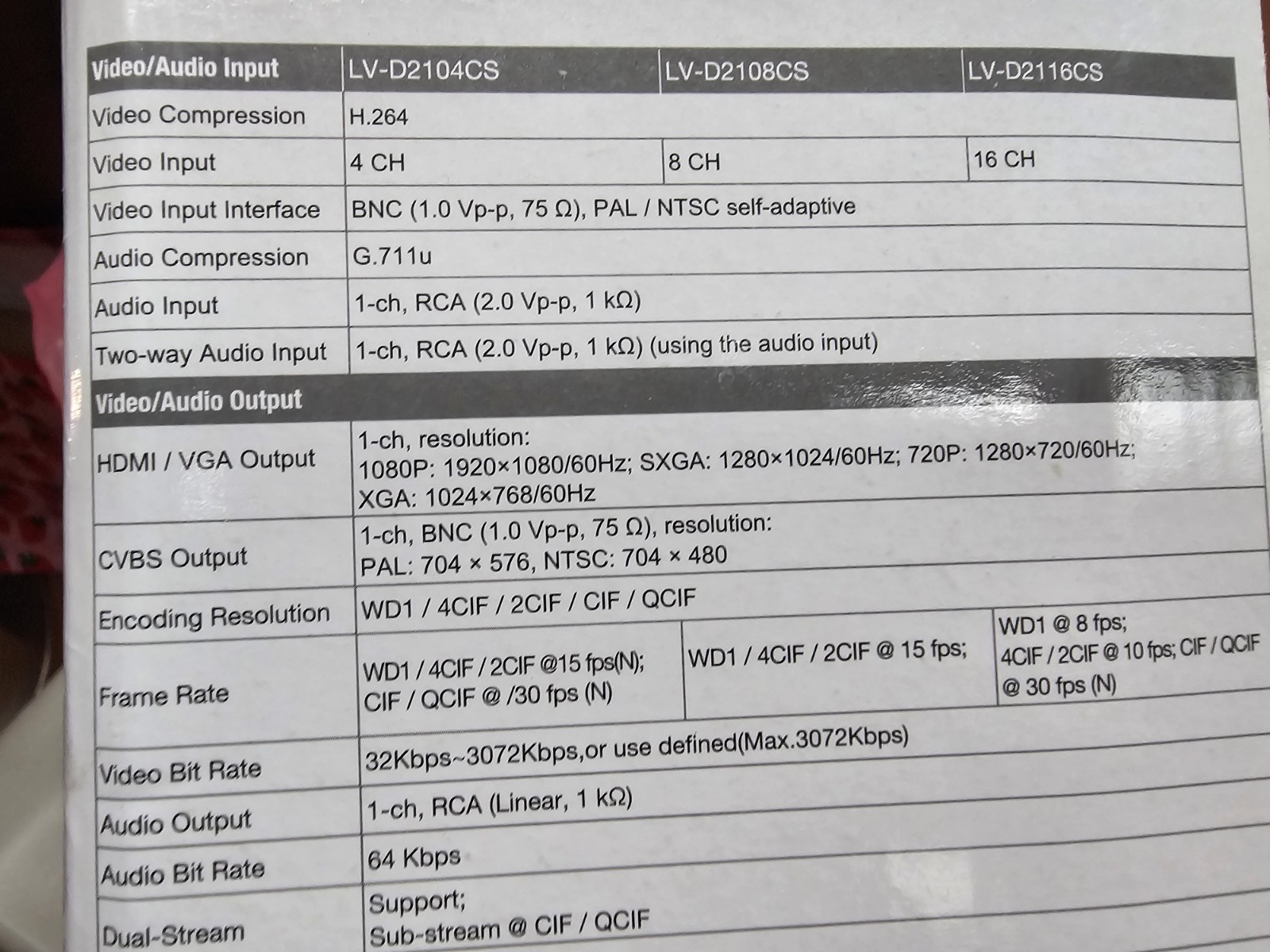 Video Security La View 960h 4 Camera System Used