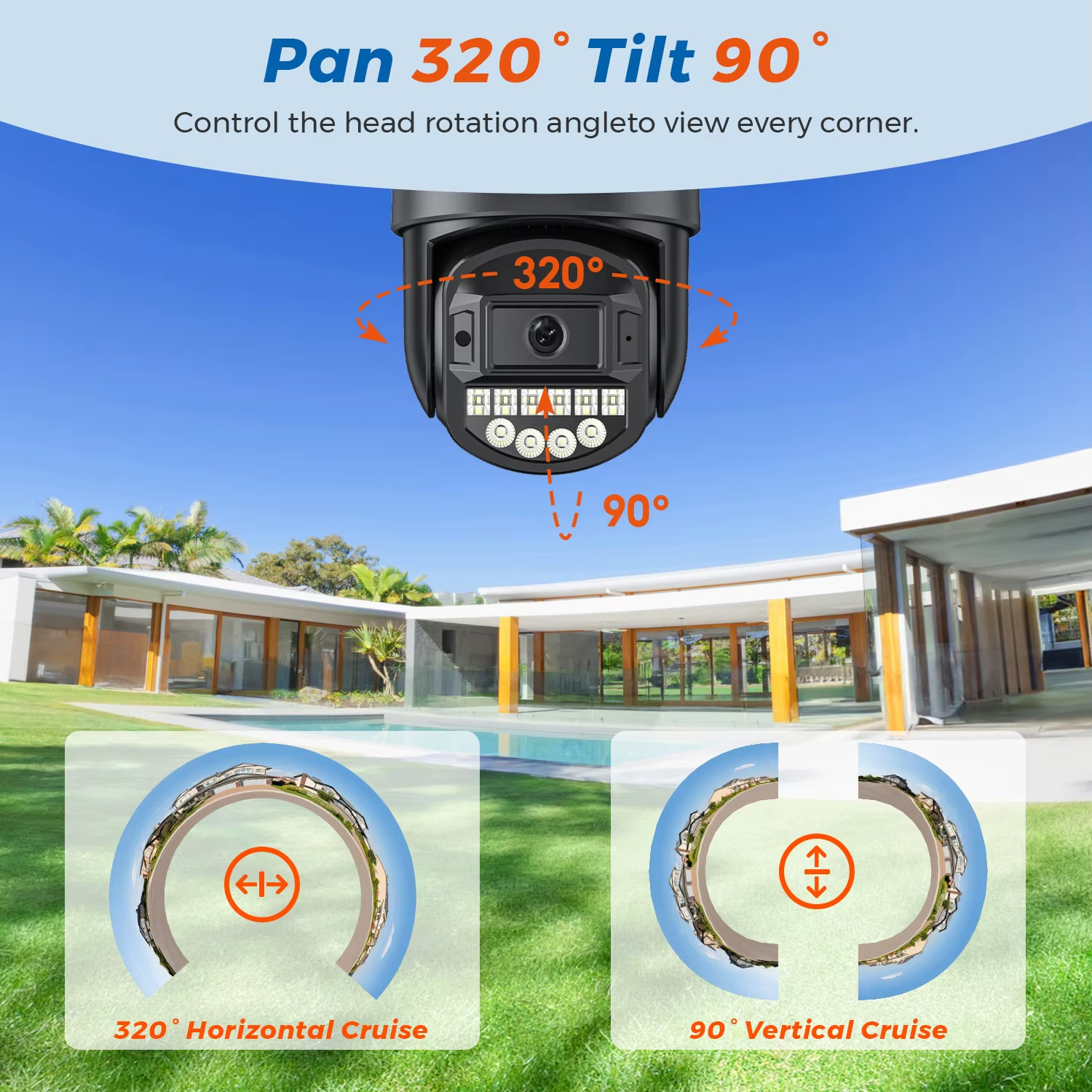 5K 10MP Wifi Camera PTZ Outdoor AI Human Detection Dual Screen 4K 8MP CCTV Secur