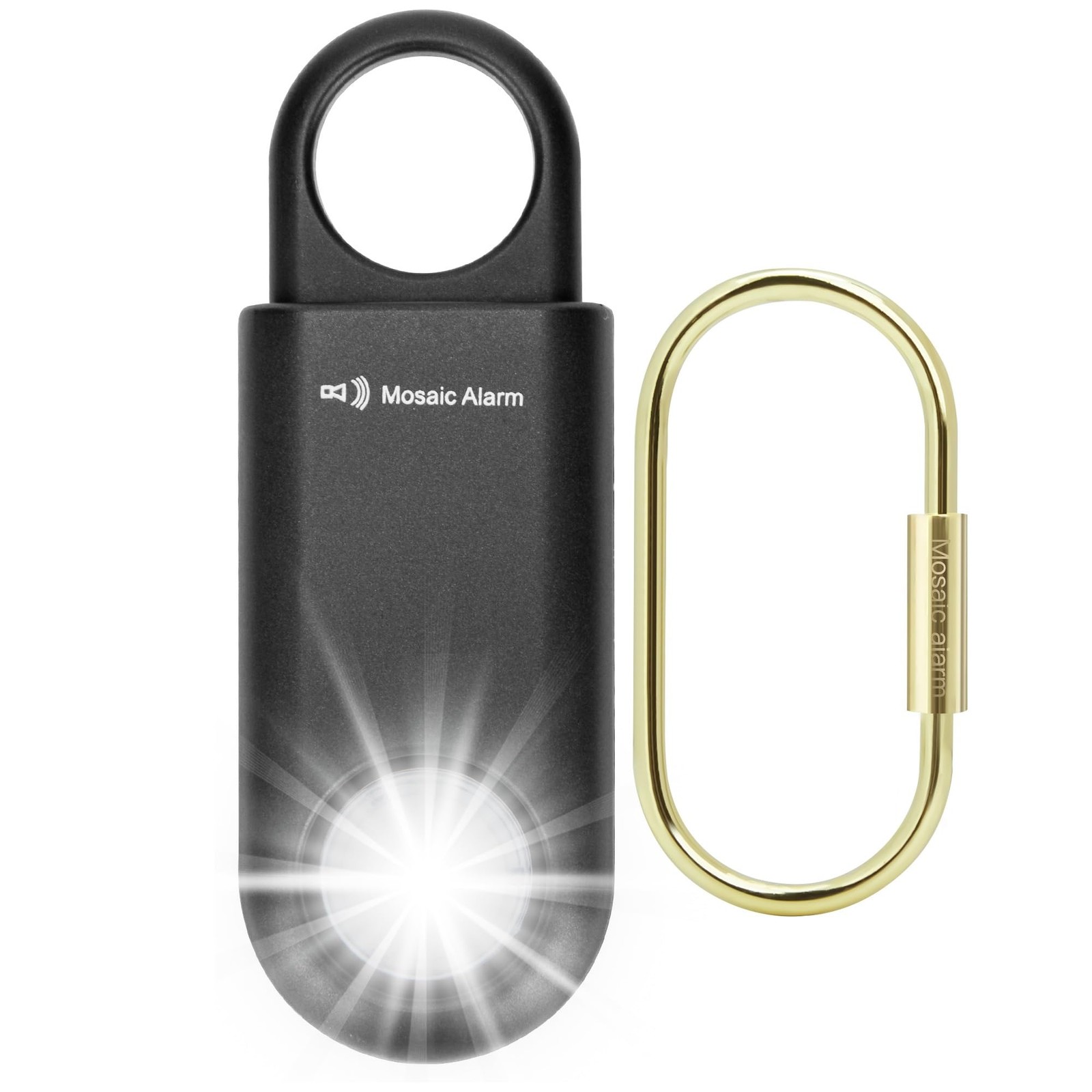 135dB Rechargeable Personal Safety Alarm Strobe Light Flashlight Keychain Sir…