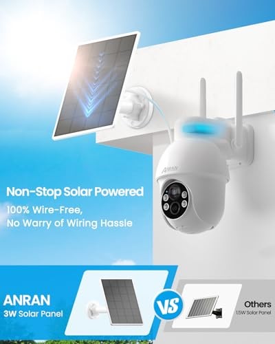 2K Solar Security Camera Outdoor Wireless, WiFi Camera Battery 2K White-1pcs