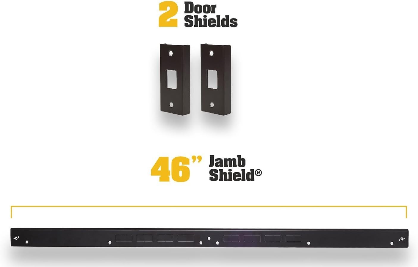 Minimalist 3-Piece Door Armor Kit – Durable Security for Peace of Mind in Bronze