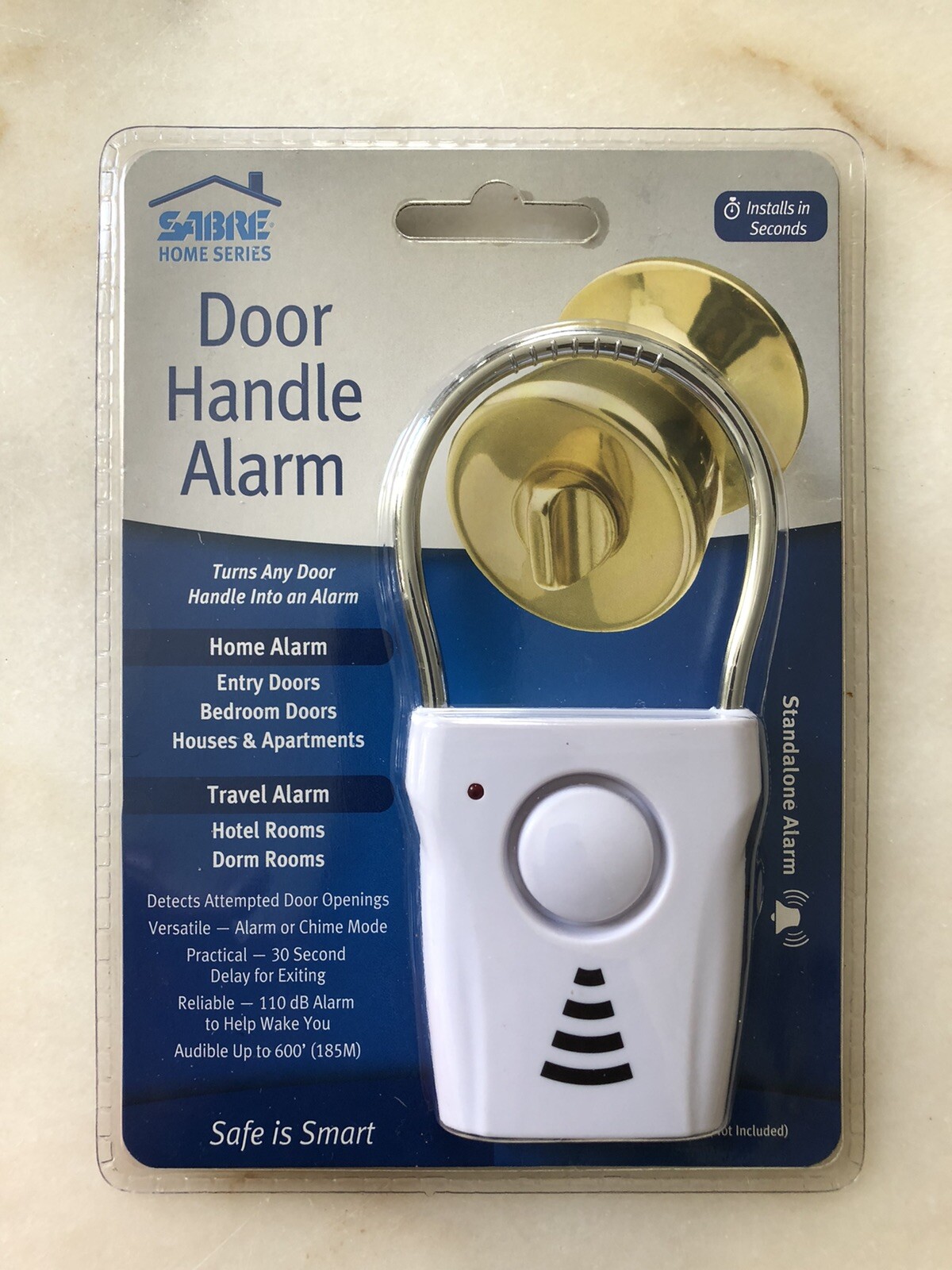 Sabre Door Handle Alarm 110Db Door Alarm For Home Security