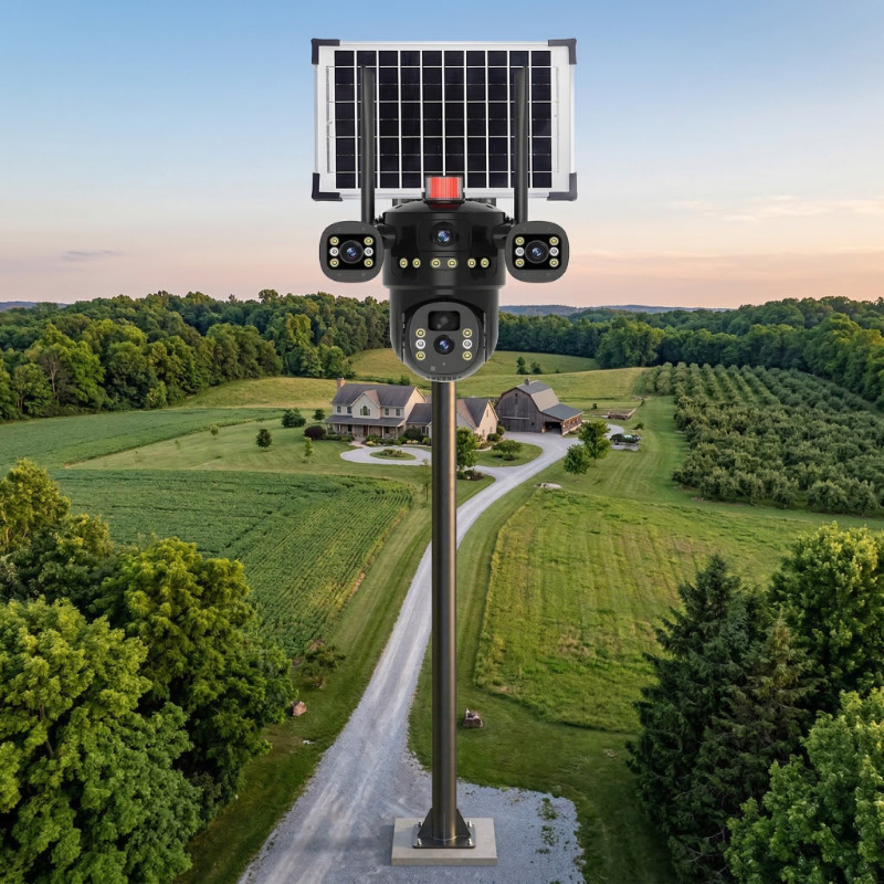 Solar Battery Powered Wireless Security Camera System WiFi IP Home Outdoor US