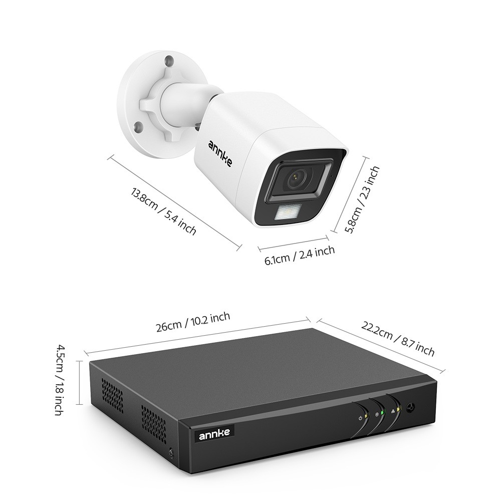 ANNKE 32CH 5MP Lite DVR 1080P Security Camera System Color Night Vision H.265+