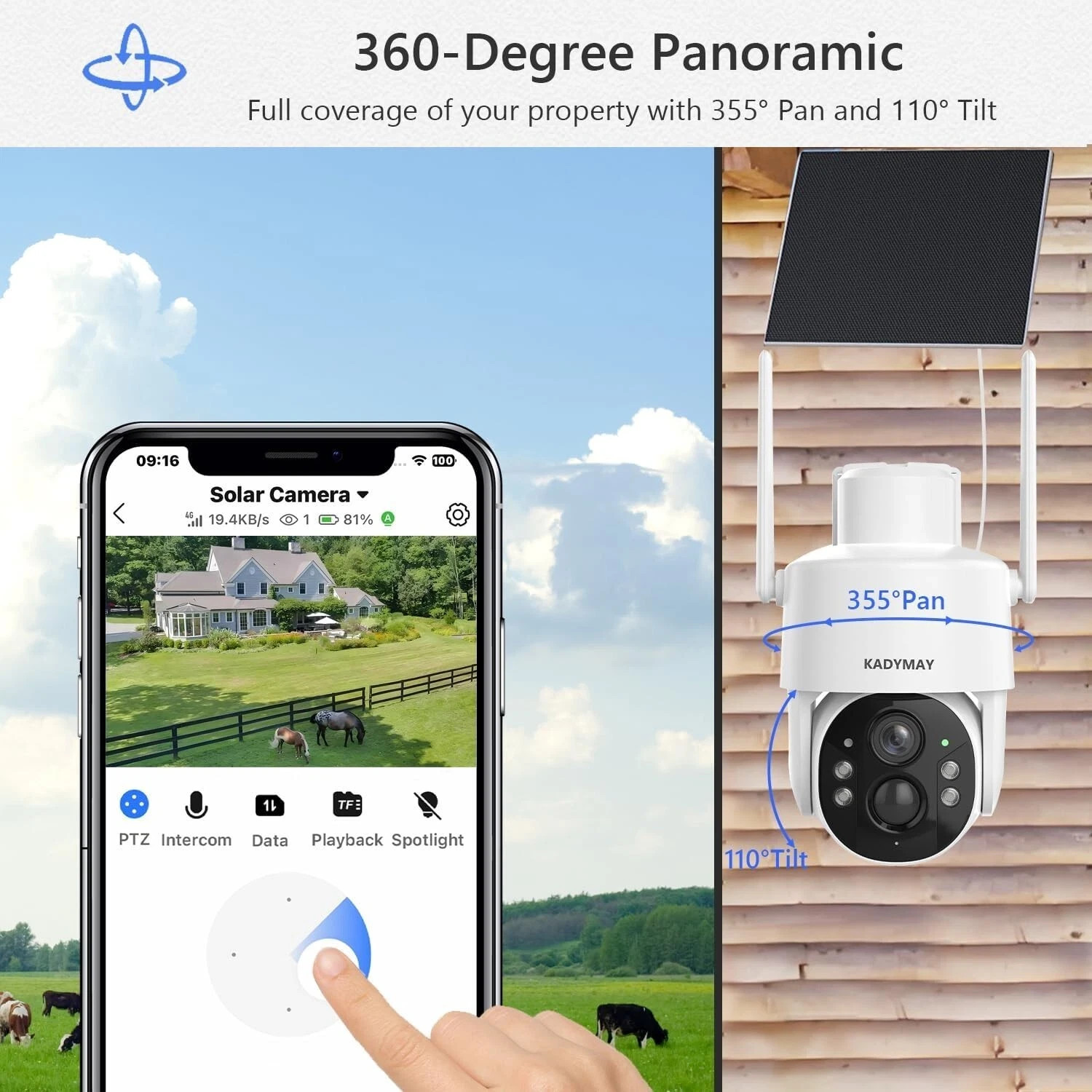 4G LTE Cellular Solar Security Camera No WiFi Outdoor 2K Night Vision & SIM Card