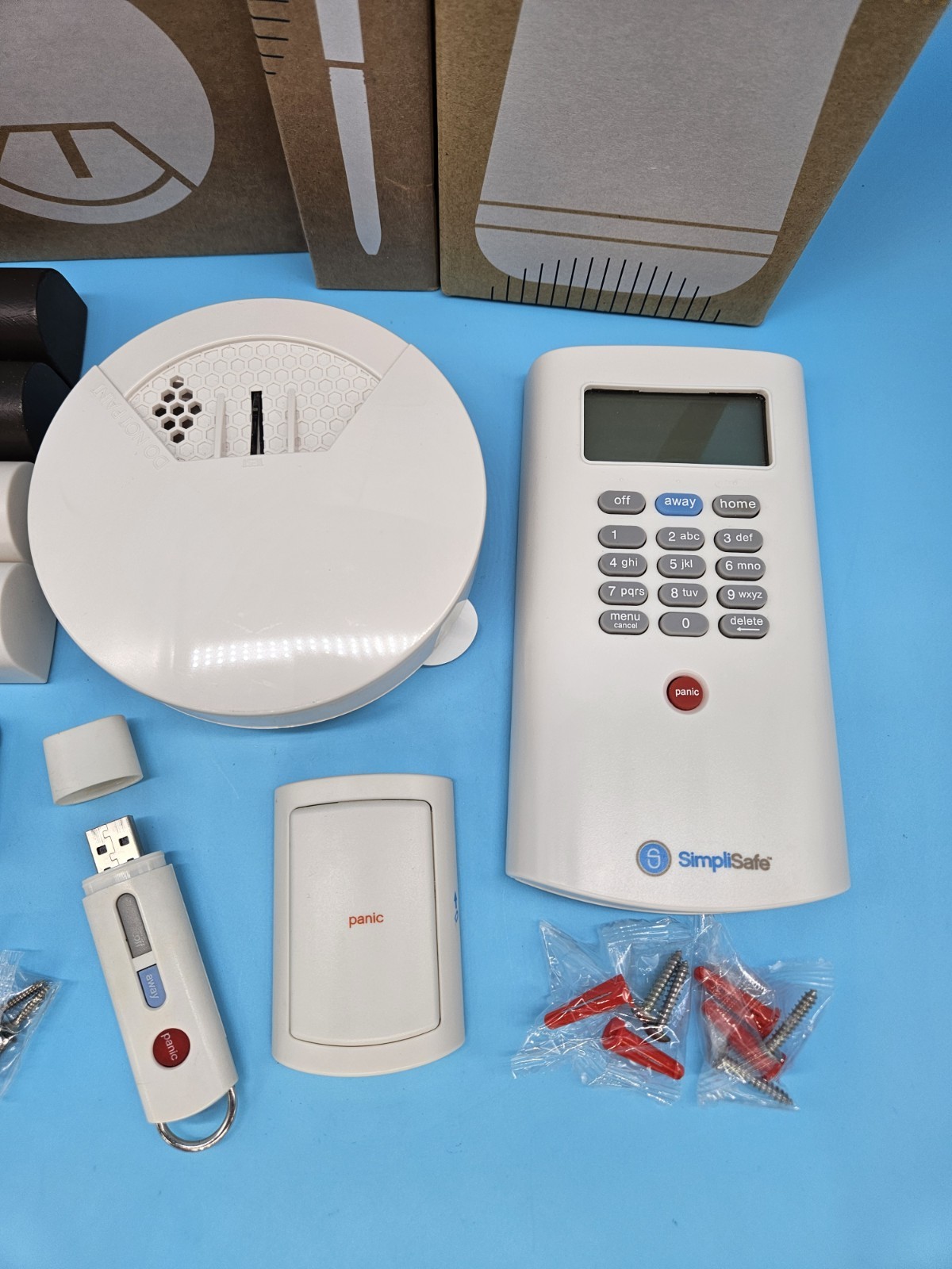 SimpliSafe Wireless Home Security System Bundle Base Station Smoke Detector MORE
