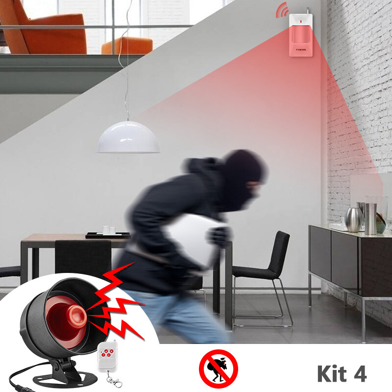 Loud Sound Alarm Home Alarm System Wireless Garage Security Burglar Anti-theft