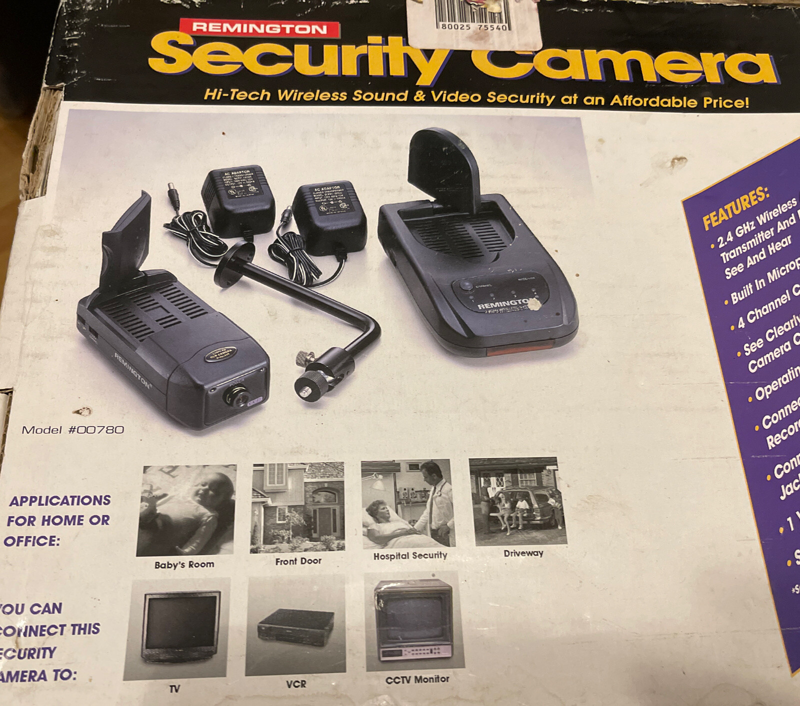 Remington – 2.4 GHZ Wireless Observation System, new open box Security Camera