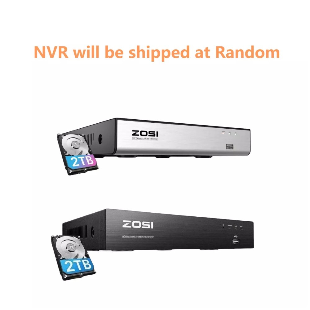 ZOSI 16CH 4K PoE Home Security Camera System AI Audio 4TB HDD Human Detection