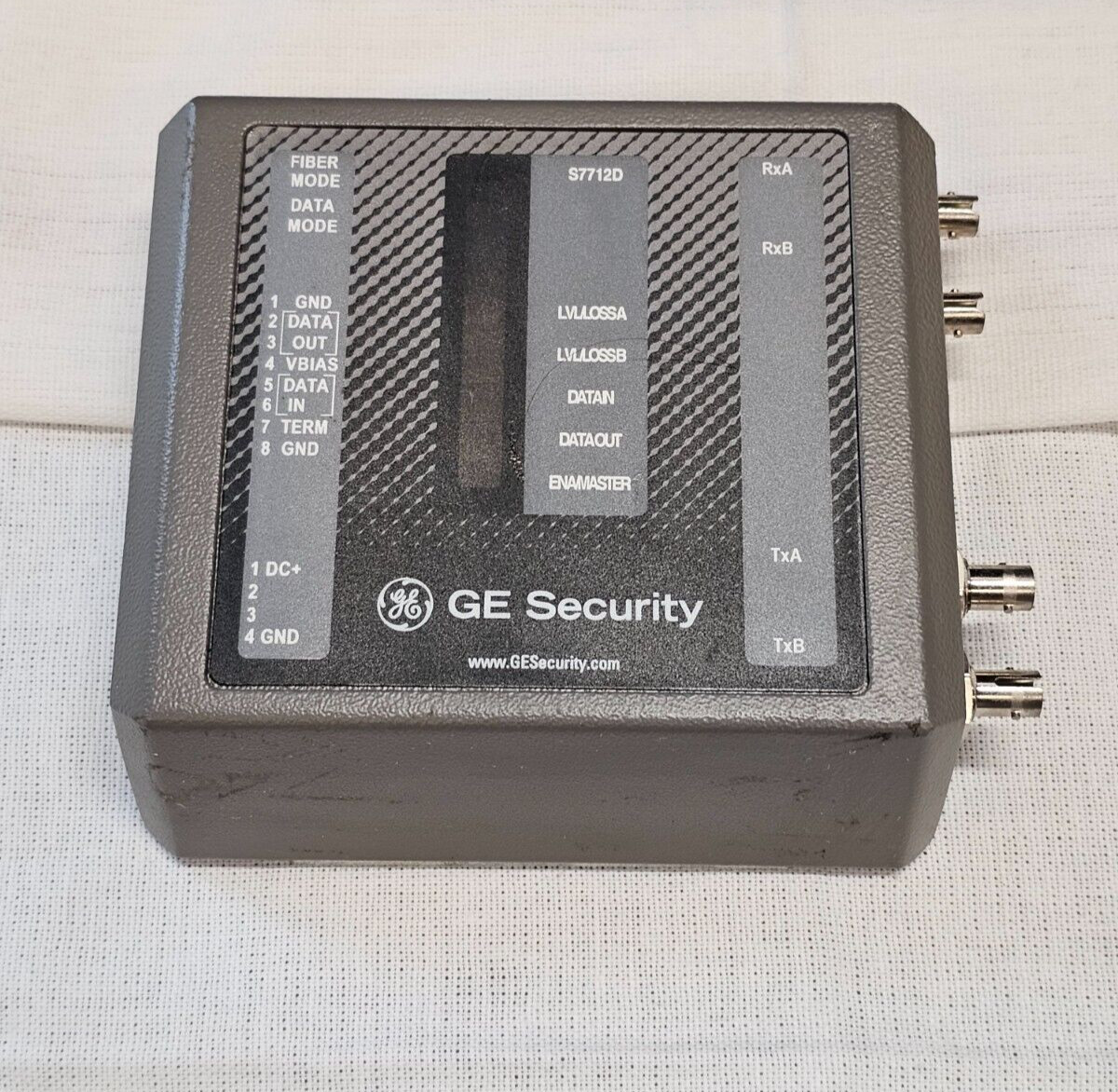 GE Security Transmitter Repeater Fiber Optic Video Data Receiver S7712D EST4