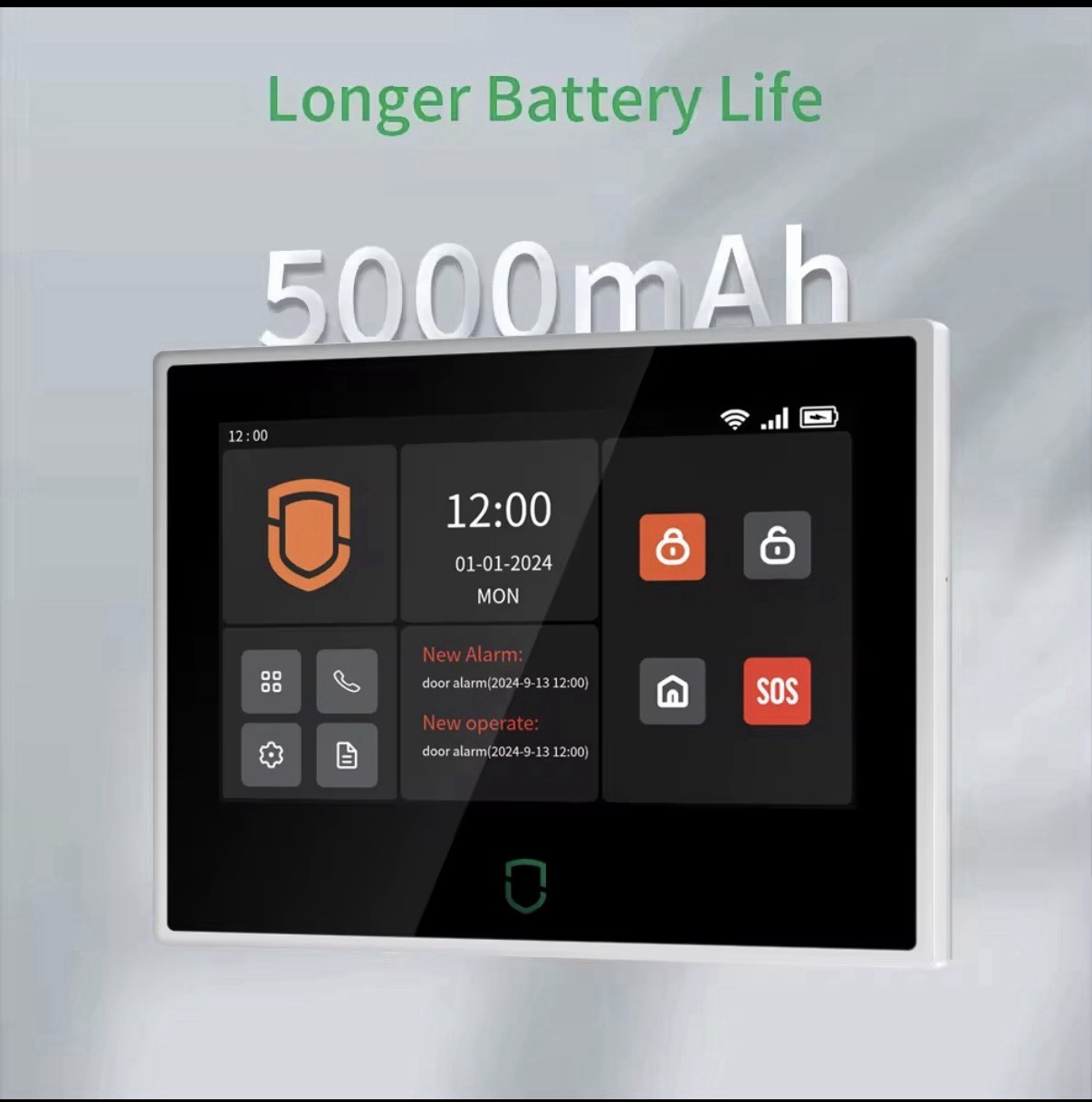 Wolf-Guard 7 inch Touch Screen WiFi 4G Tuya Smartlife Home Alarm System WT4F-GM