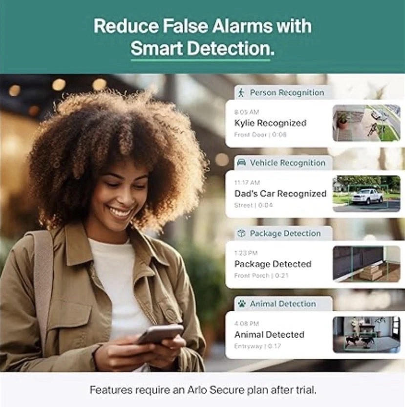 Arlo Essential Outdoor 2025 Add-On 2K Wireless Security Camera, Free shipping
