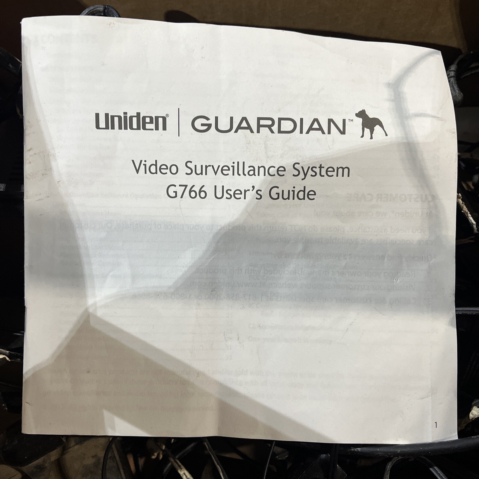 UNIDEN GUARDIAN G766 TOUCHSCREEN LCD MONITOR W/ DOCK DISPLAY /4 CAMERA