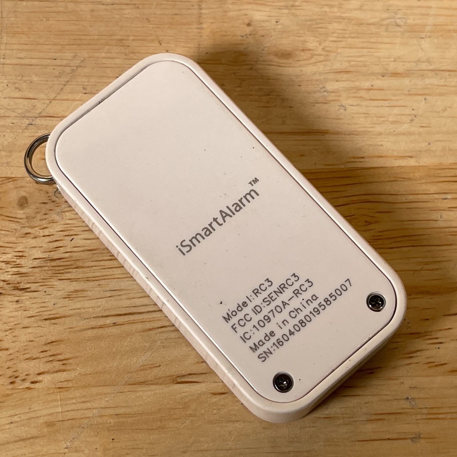 iSmartAlarm RC3 White Wireless 4-Buttons Infrared Remote Tag for Security System