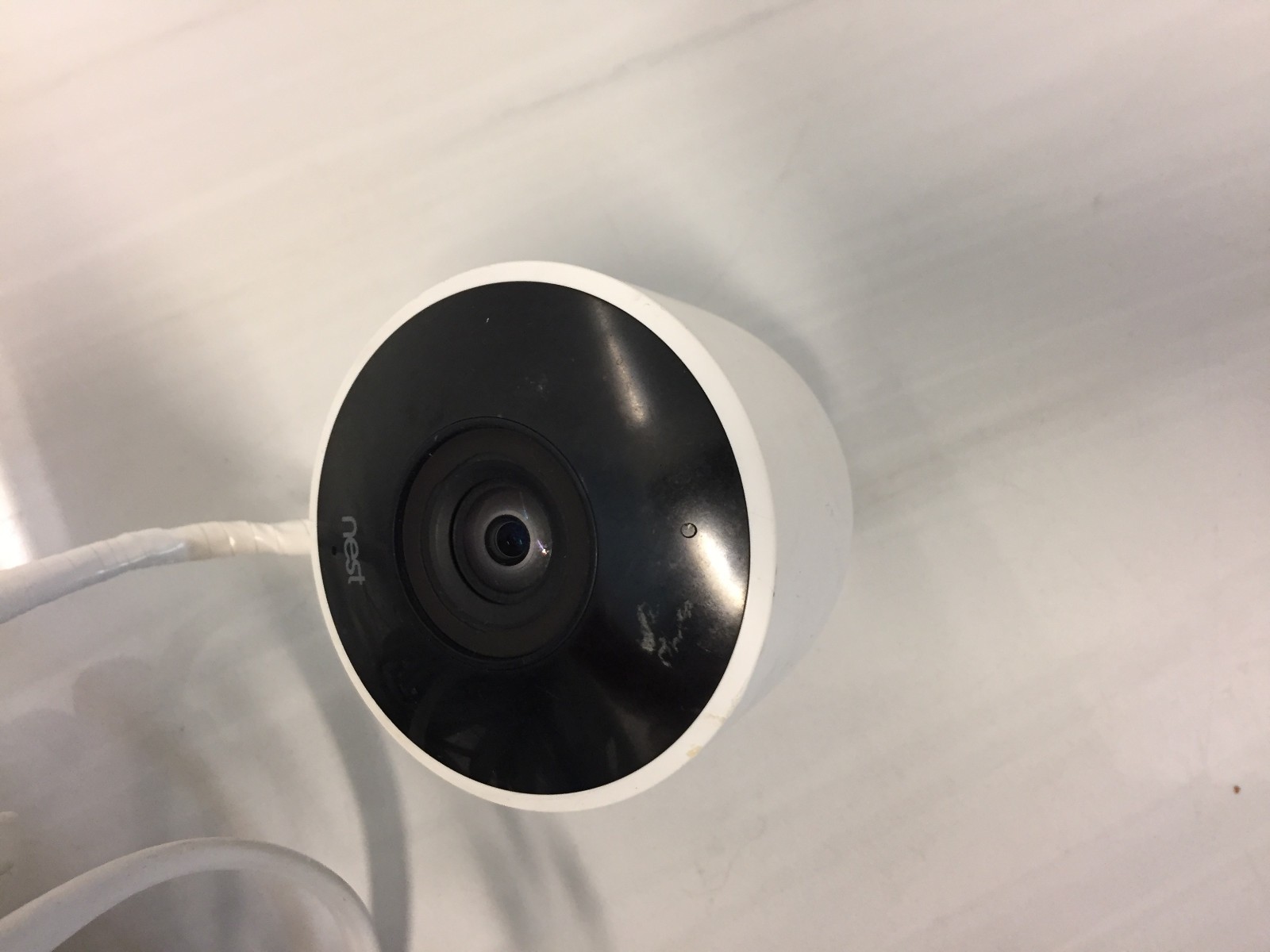 Google Nest Cam Outdoor NC2100ES 1st Gen Security Camera and Power Adapter