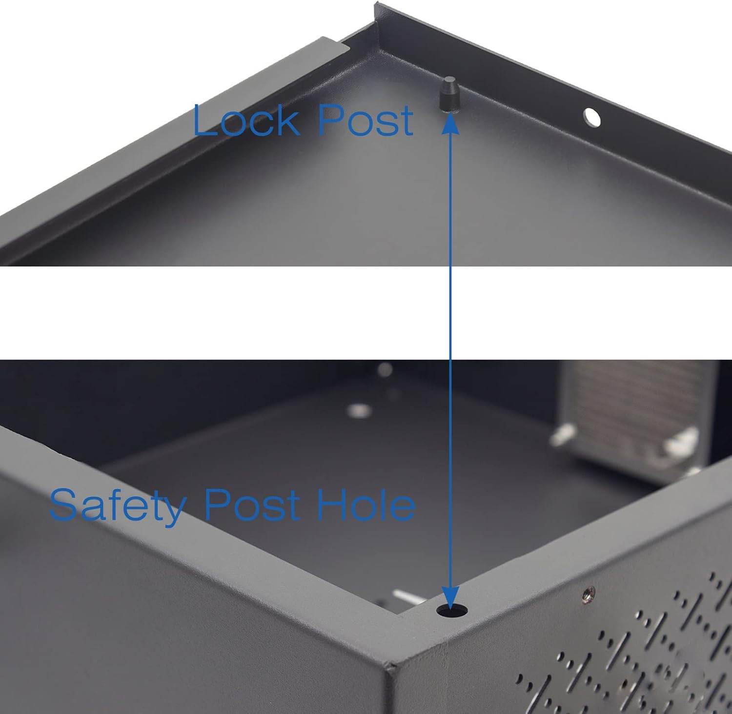 Heavy Duty 16 Gauge Steel DVR Security Lockbox with AC Fan for Wall/Floor Mount
