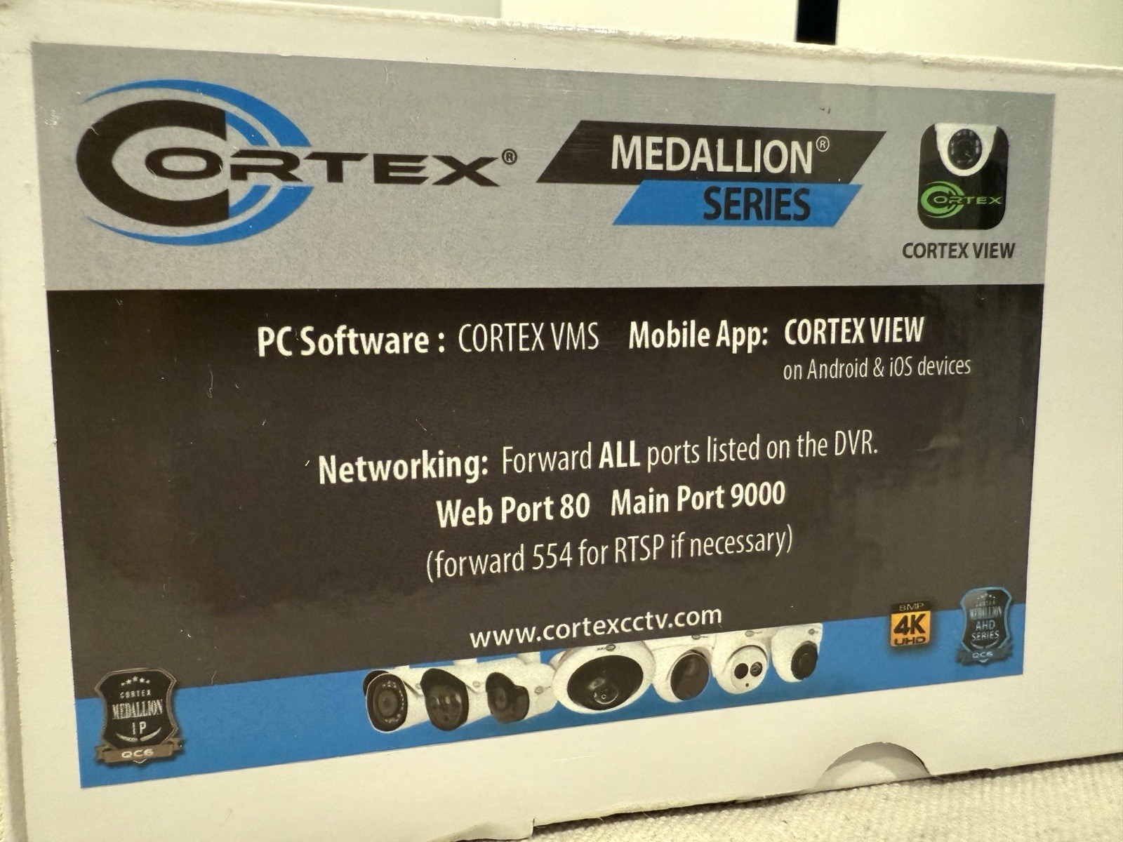 Cortex Medallion Series 3 HD Cameras IP/Network 4K UHD System Advanced Infrared