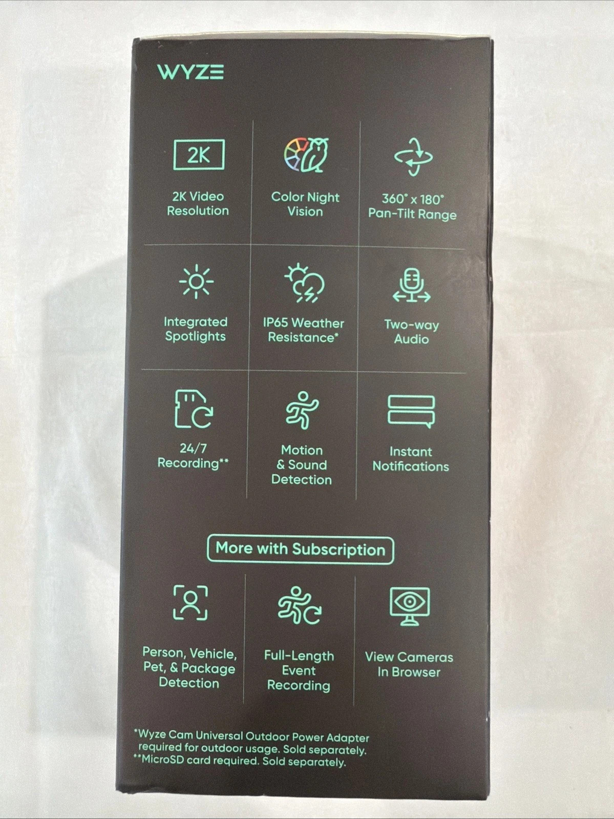 Wyze Duo Cam Pan 2K IP65 Indoor Outdoor Pan Tilt Camera Alexa Brand New Sealed