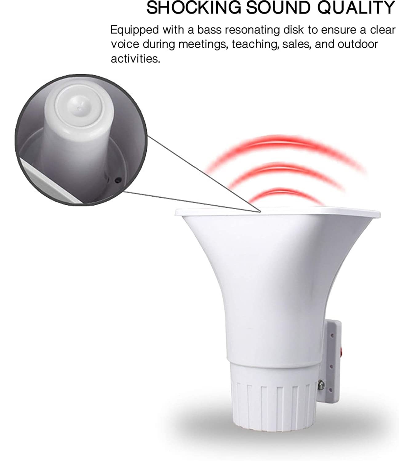 30W Alarm Siren ,Dual Tone Outdoor Self Contained Electric Security Ring Sire…