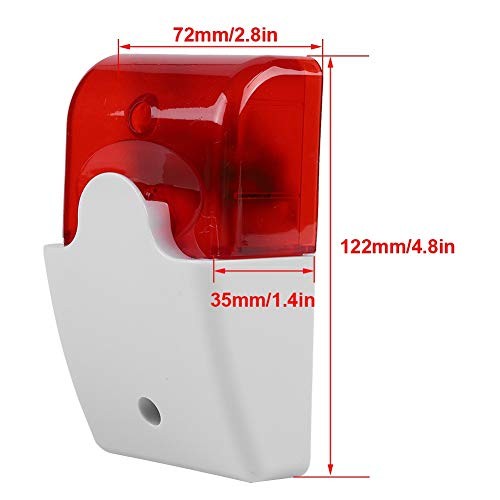 Wired Flashing Light Strobe Siren Dc 12v Sound Alarm Red Light Sound Siren Home