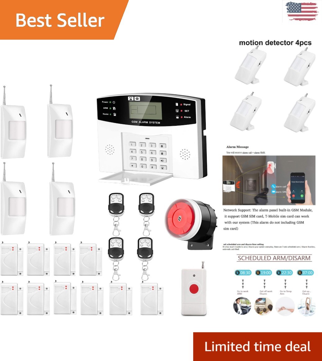 Smart Wireless GSM Security System – 99 Zones & Easy Plug-and-Play Installation