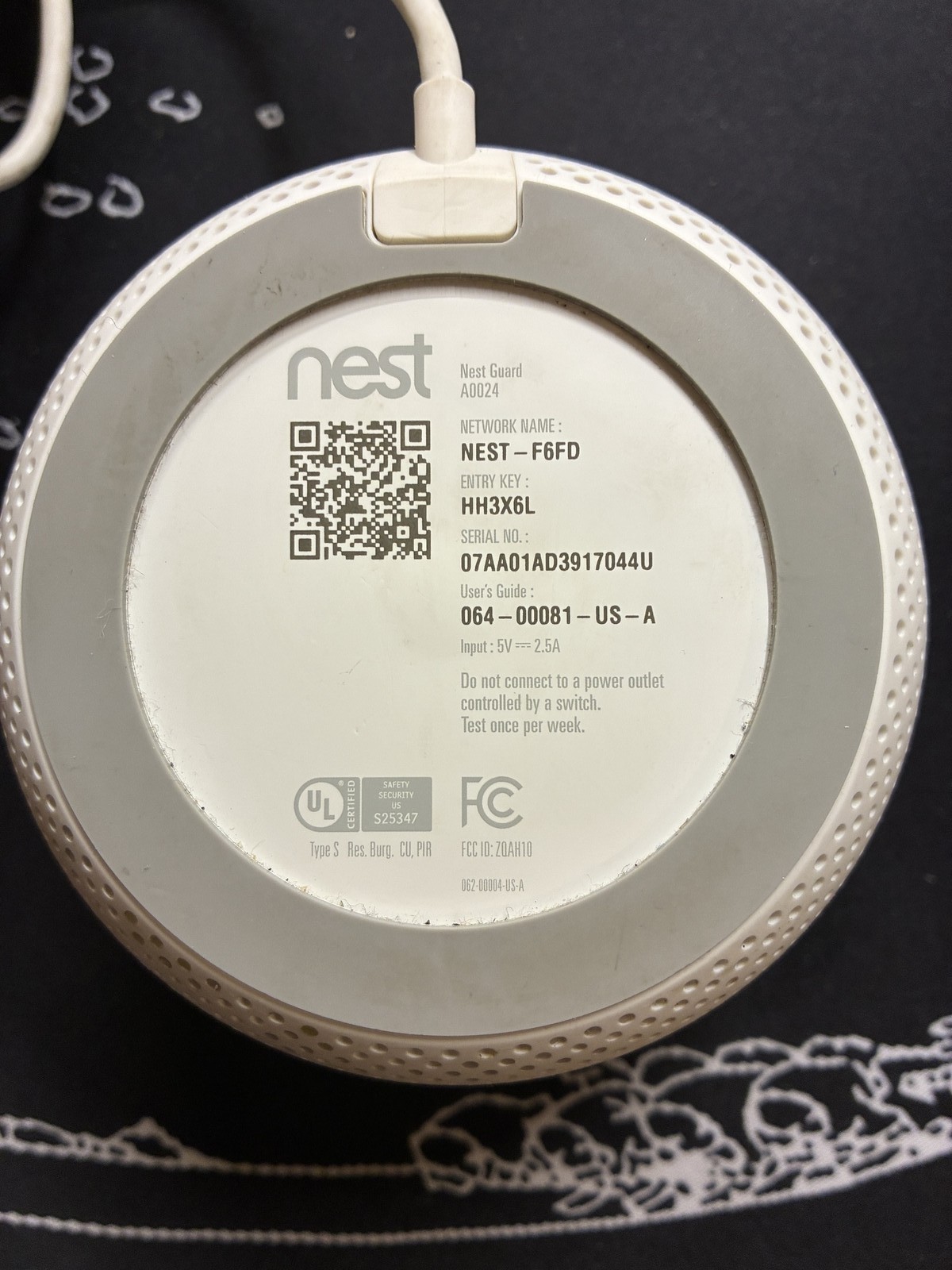 Nest Guard Security System Hub – White – Used – Free Shipping