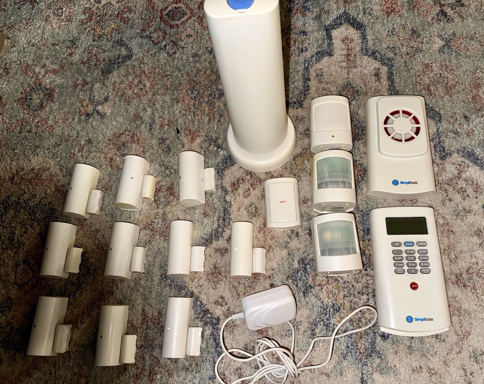 SimplySafe SecuritySystem BaseStation Keypad Panic Glass Break Motion Lot 17pc✅
