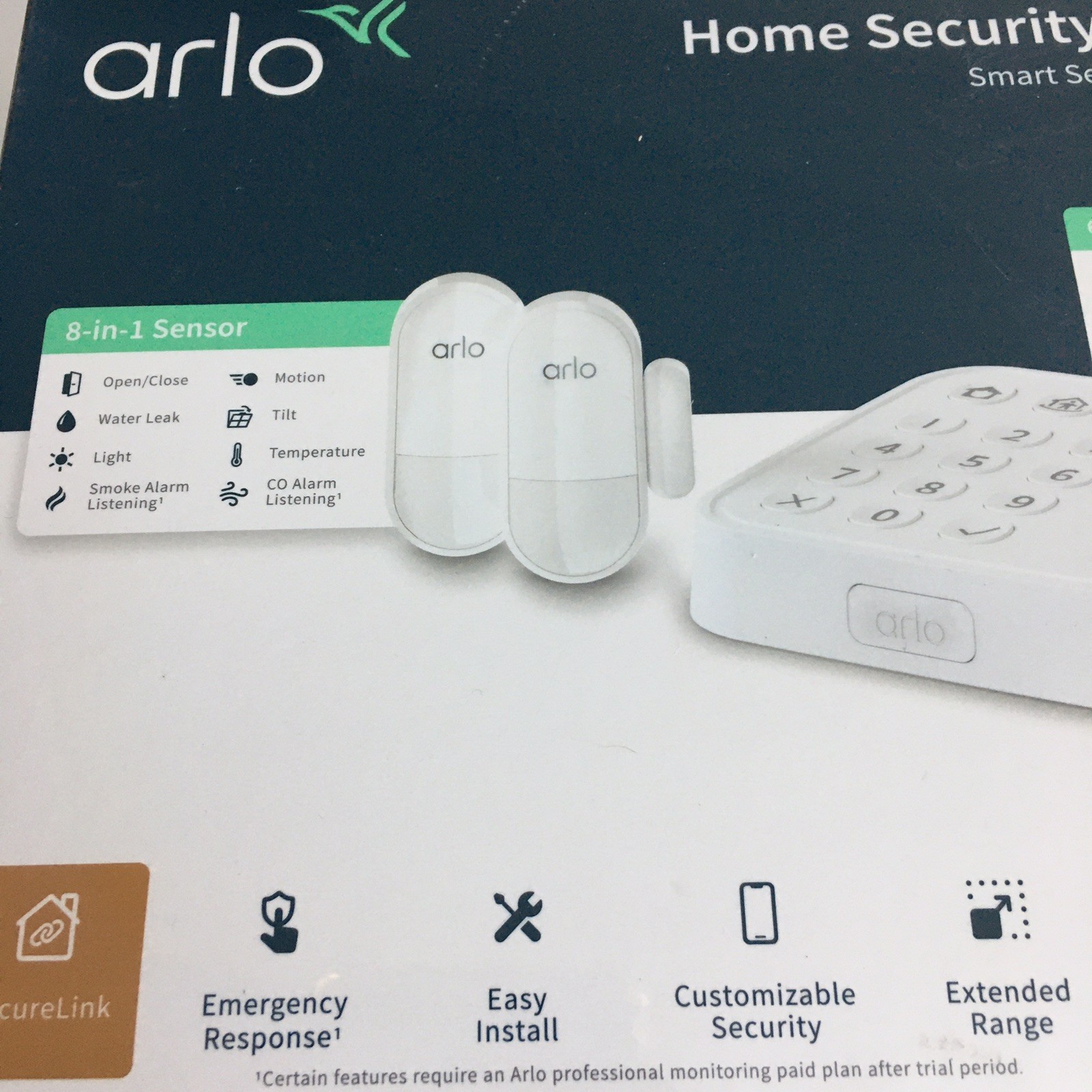 Arlo Home Security System with Wired Keypad Sensor Hub 8 in 1 Sensor – SS1201