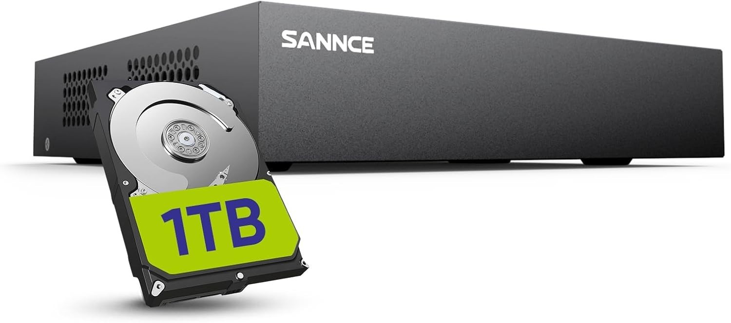 1080P Wired Home Surveillance System with 1TB Storage & Human Detection Features