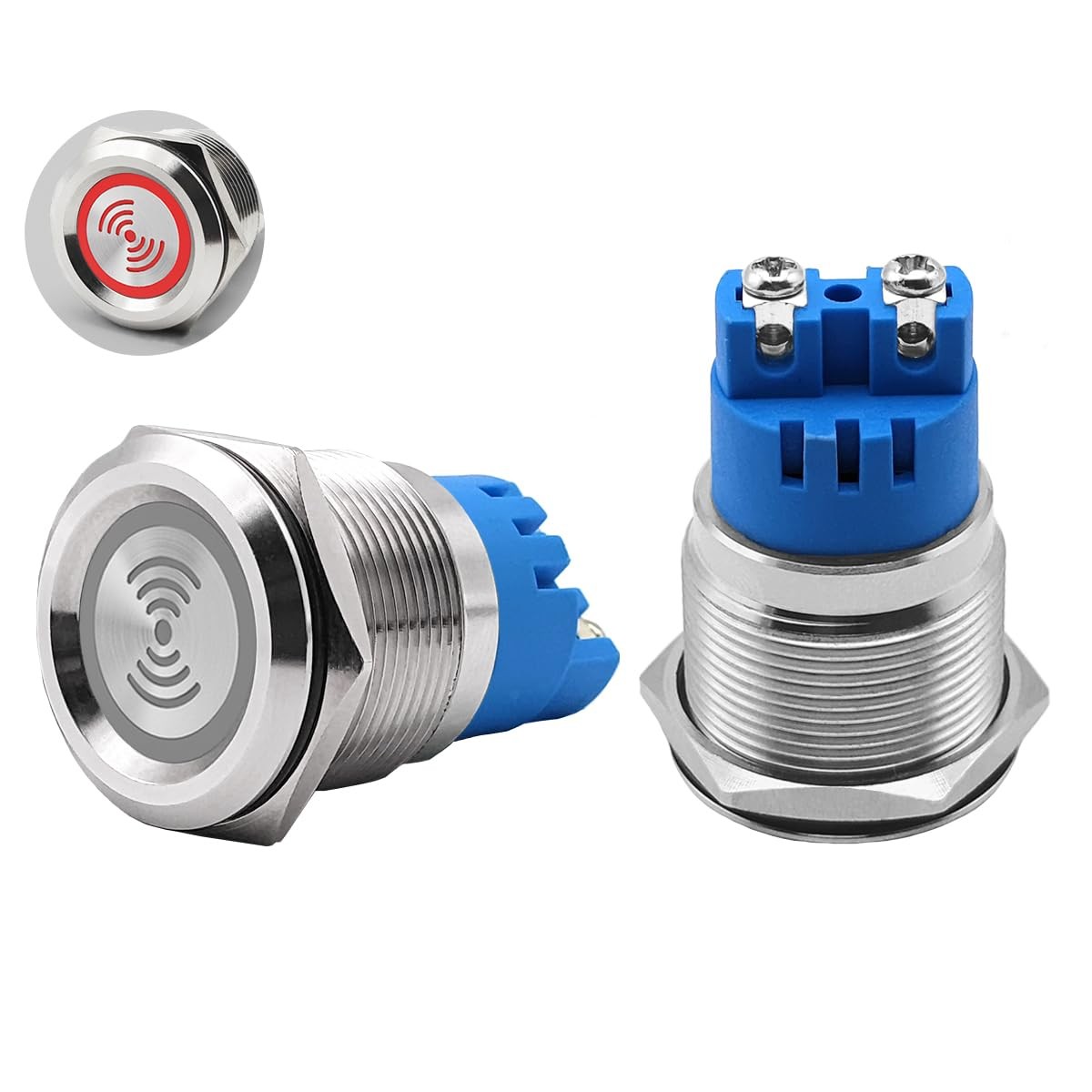 2PCS DC12V 22mm Electronic Metal Buzzer Alarm Sounder Waterproof IP67 Intermi…
