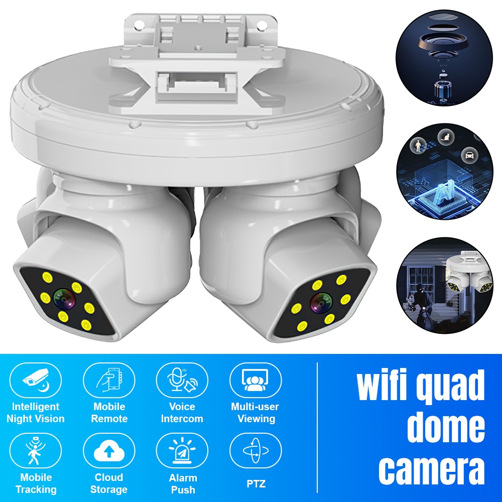 8MP WIFI Security Cameras 1080P Night Vision Video Supermarket Warehouse Factory