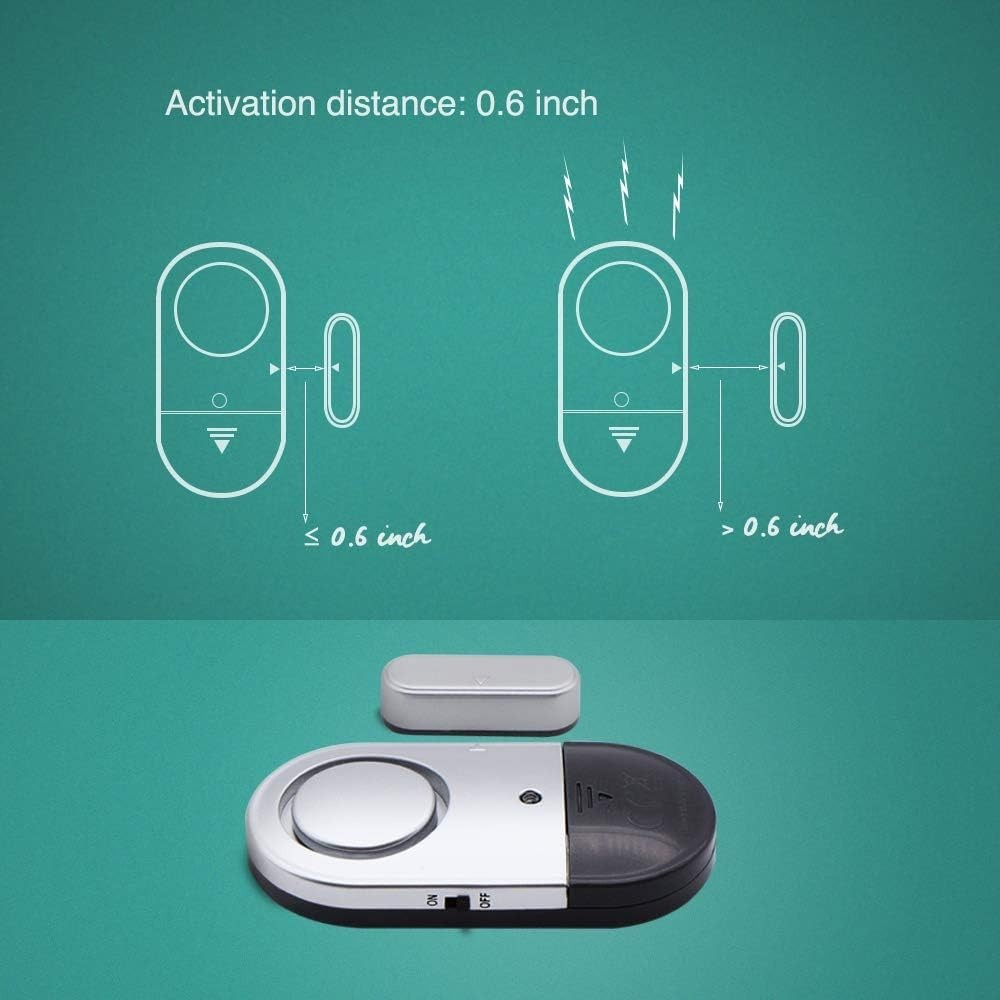 Battery-Powered 120 dB Security Alarms – Perfect for Doors & Windows – 3 Count