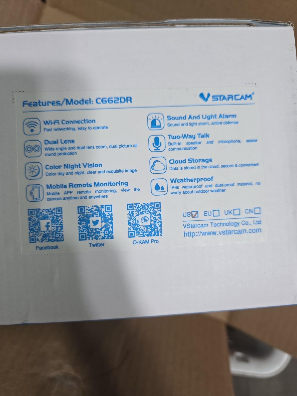 Vstarcam C662DR Dual Lens, Alarm, App Controlled Rated #1 For Day & Night Pictur