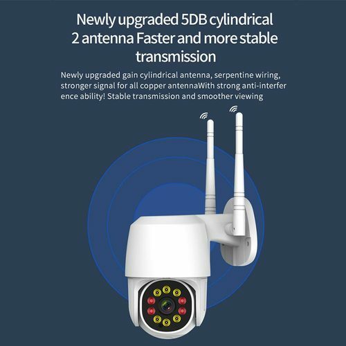 Wireless Digital Zoom 1080P PTZ WiFi IP Outdoor Camera SP Two-Way Audio 24h128GB