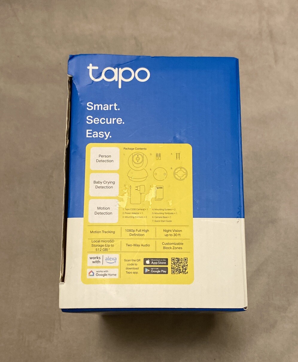 Tp-link 1080p Pan Tilt Home Security Wi-fi Camera Tapo C200