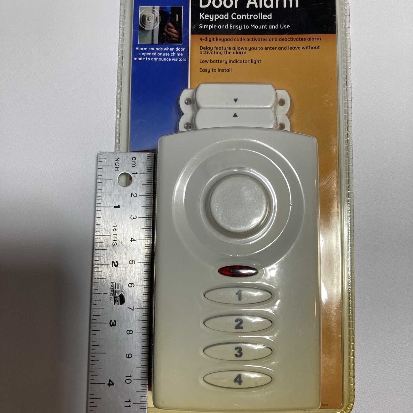 GE Wireless Door Alarm (alarm/chime) 45117 Easy Install NEW but may be yellowed