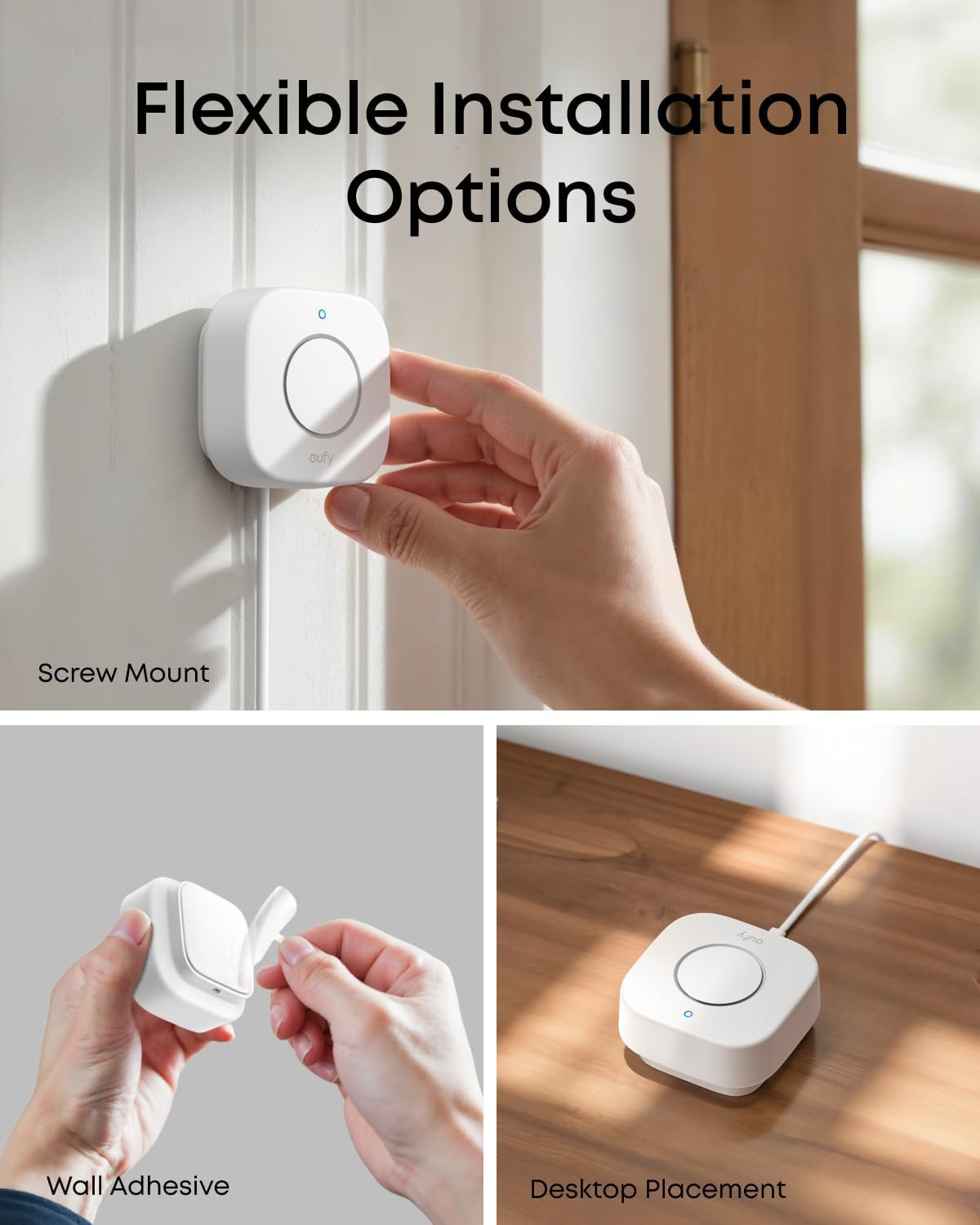 Eufy Indoor Siren E20, Loud 110 Db Alarm for Whole-Floor Coverage, Reliable Powe
