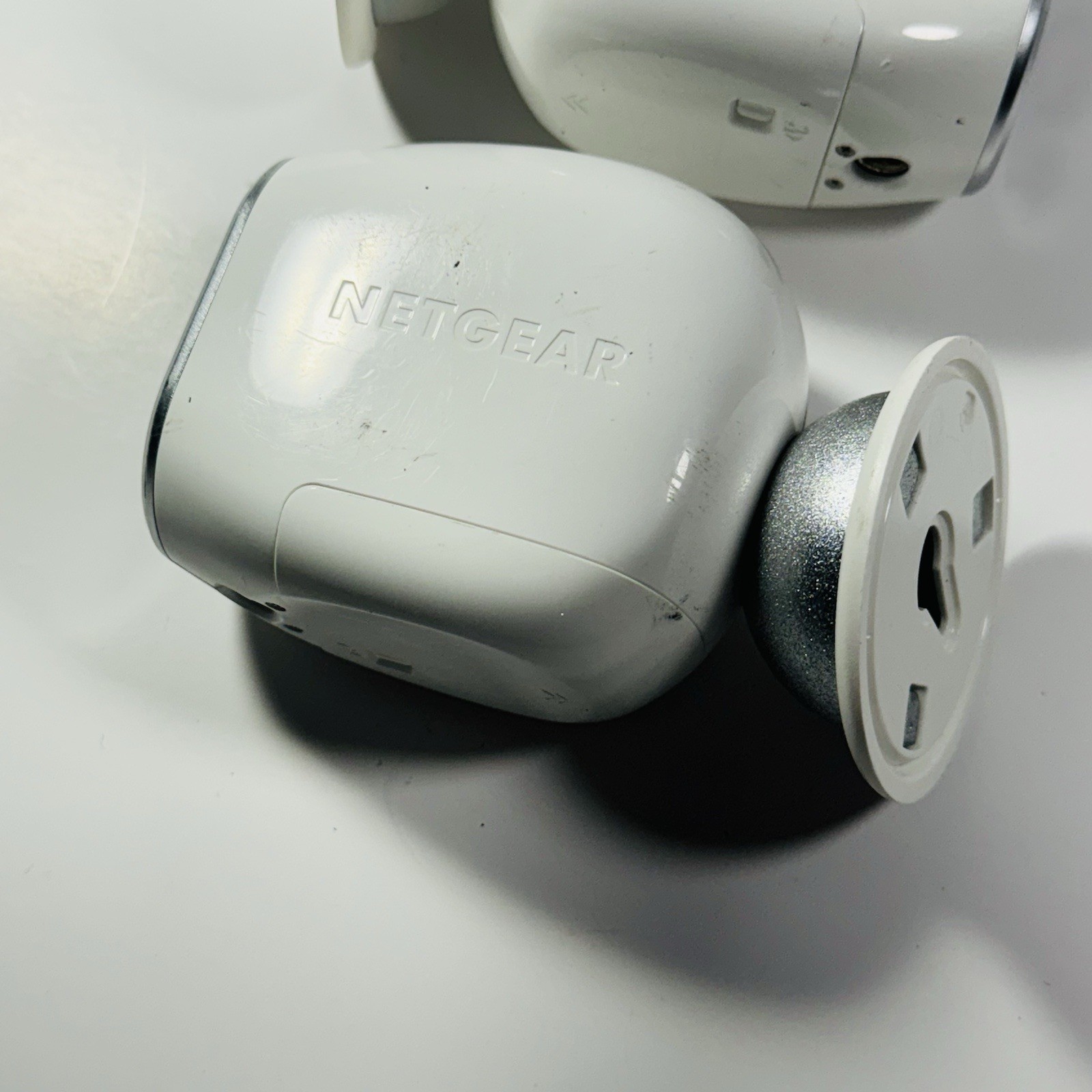 Lot of 2 NETGEAR Arlo VMC3030 Indoor/Outdoor Security Camera Only White 1080p HD
