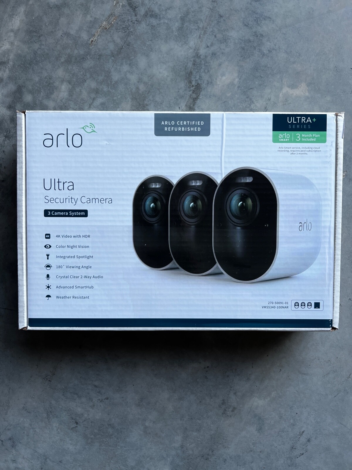Arlo VMS5340-100NAR Ultra 4K UHD WiFi 3 Camera System