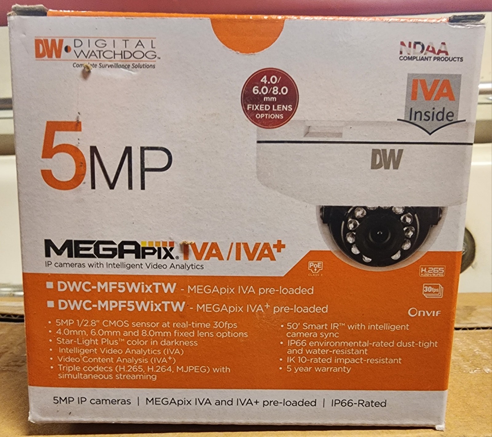 Digital Watchdog DWC-MF5Wi4TW 5MP IP Camera 4mm IVA Outdoor/Indoor