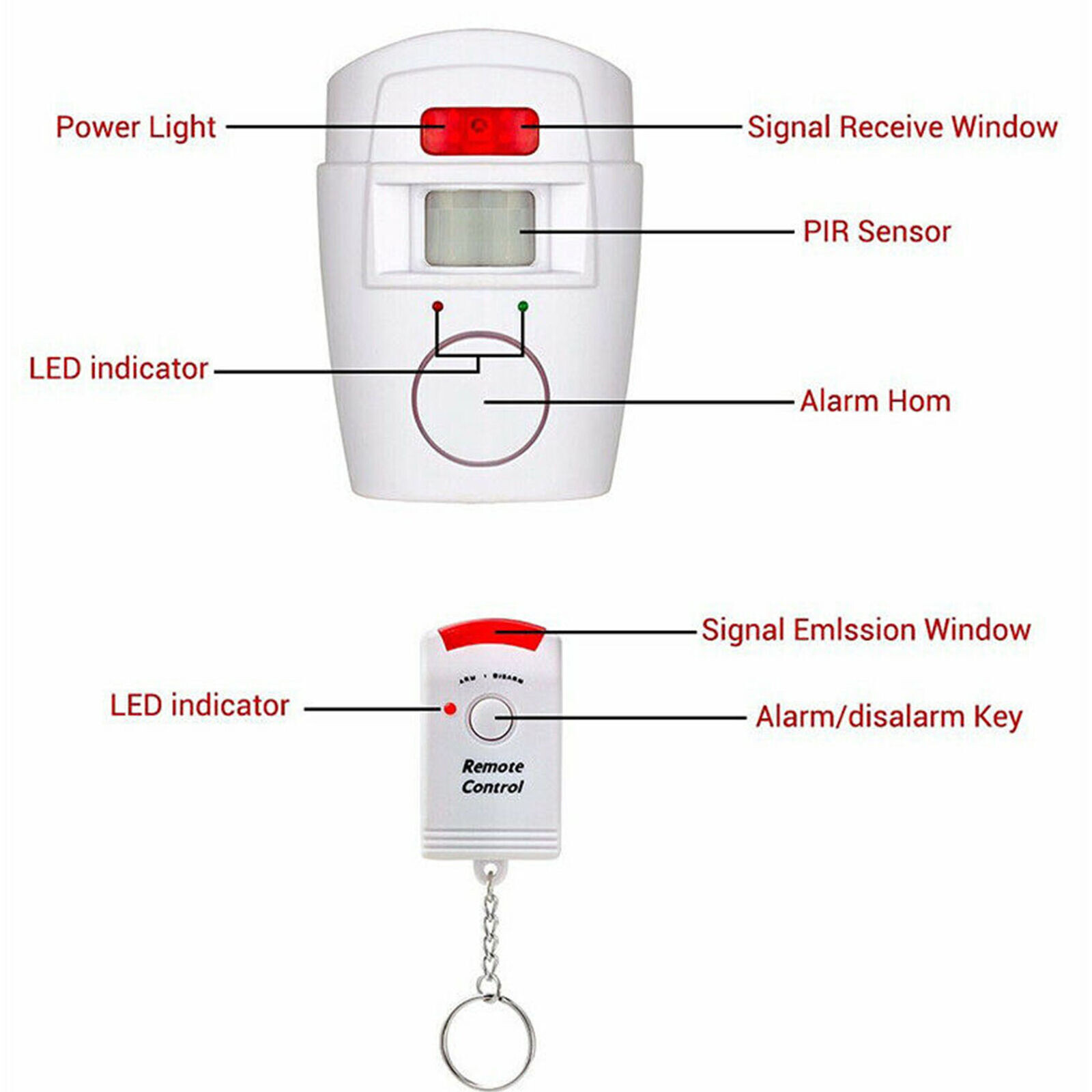 Wireless Alarm Detector Infrared Sensor Anti-theft Alarm System Home Security